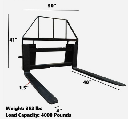 Mower King Skidsteer Fork Attachment