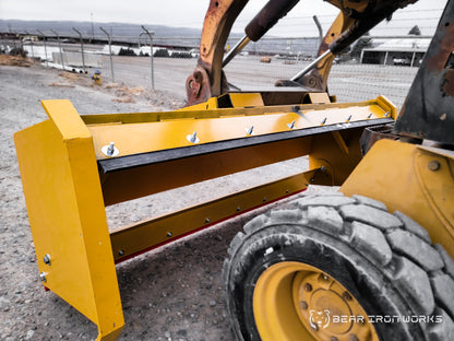 snow pusher attachment for skid steers